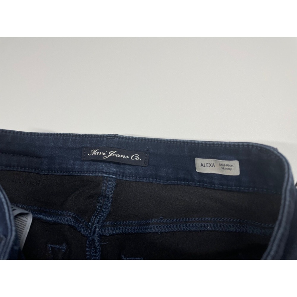 Mavi Women's Alexa Mid-Rise Skinny Jeans 25 / 28 Dark Blue Denim Size XS - Picture 9 of 10